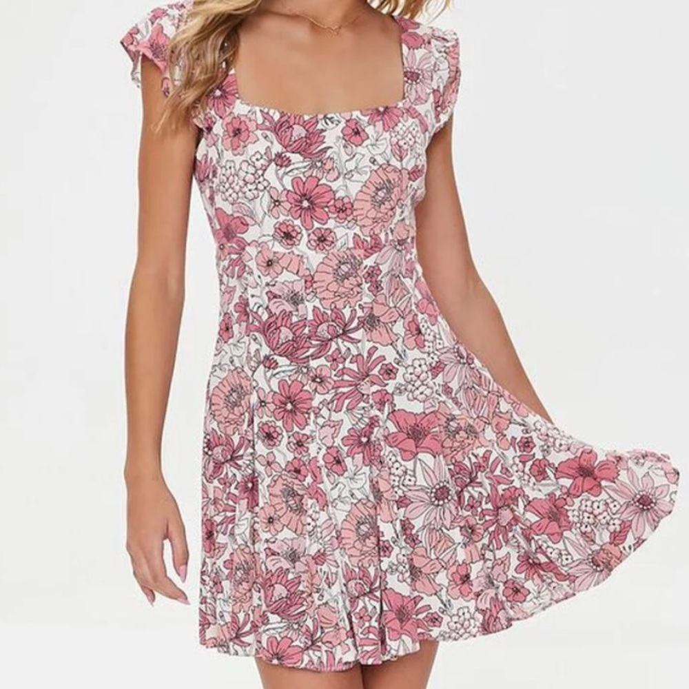 Pink/Red floral dress